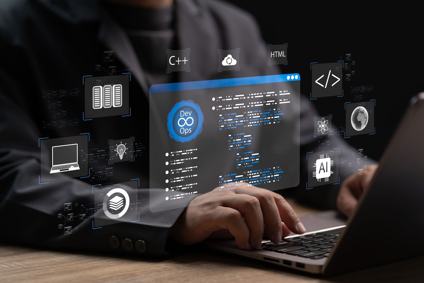 Visualización de herramientas y procesos clave en la ingeniería de software moderna.