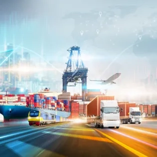 administración logística global en el Transporte y tecnología