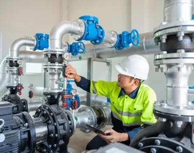 Profesionales de ingeniería industrial supervisando procesos logísticos en bodega