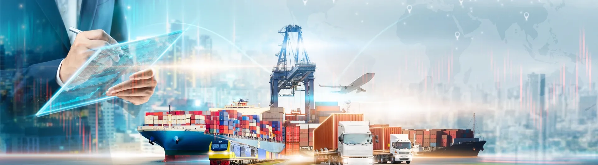 administración logística global en el Transporte y tecnología