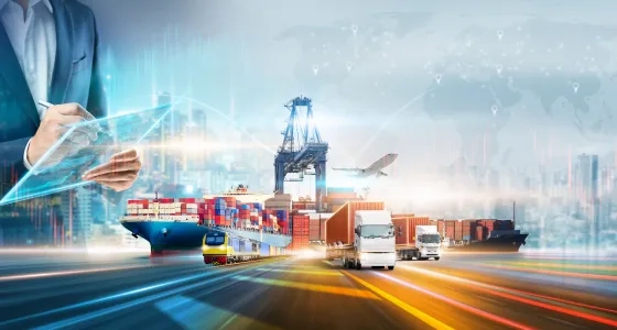 administración logística global en el Transporte y tecnología